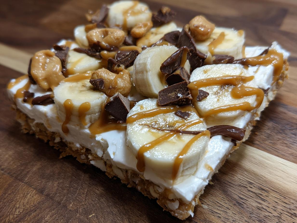 5-Minute Peanut Butter Banana Frozen Yogurt Bark for…