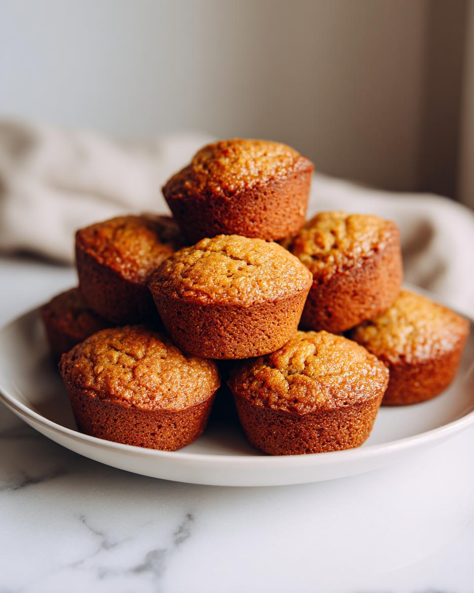Pile of freshly baked Peanut Butter Oat Flour Dog Treats on a white plate.