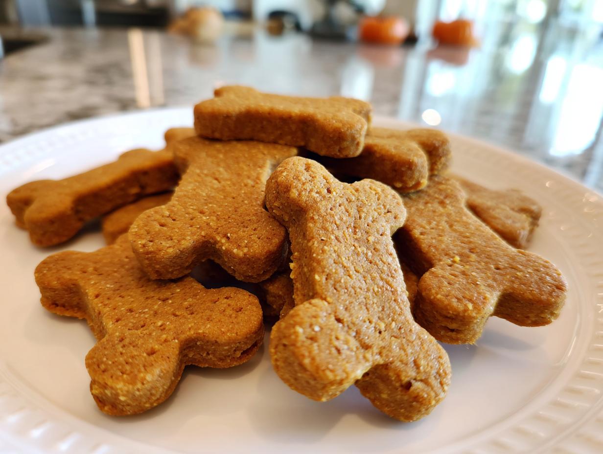 Make These 4-Ingredient Pumpkin Peanut Butter Dog Biscuits!