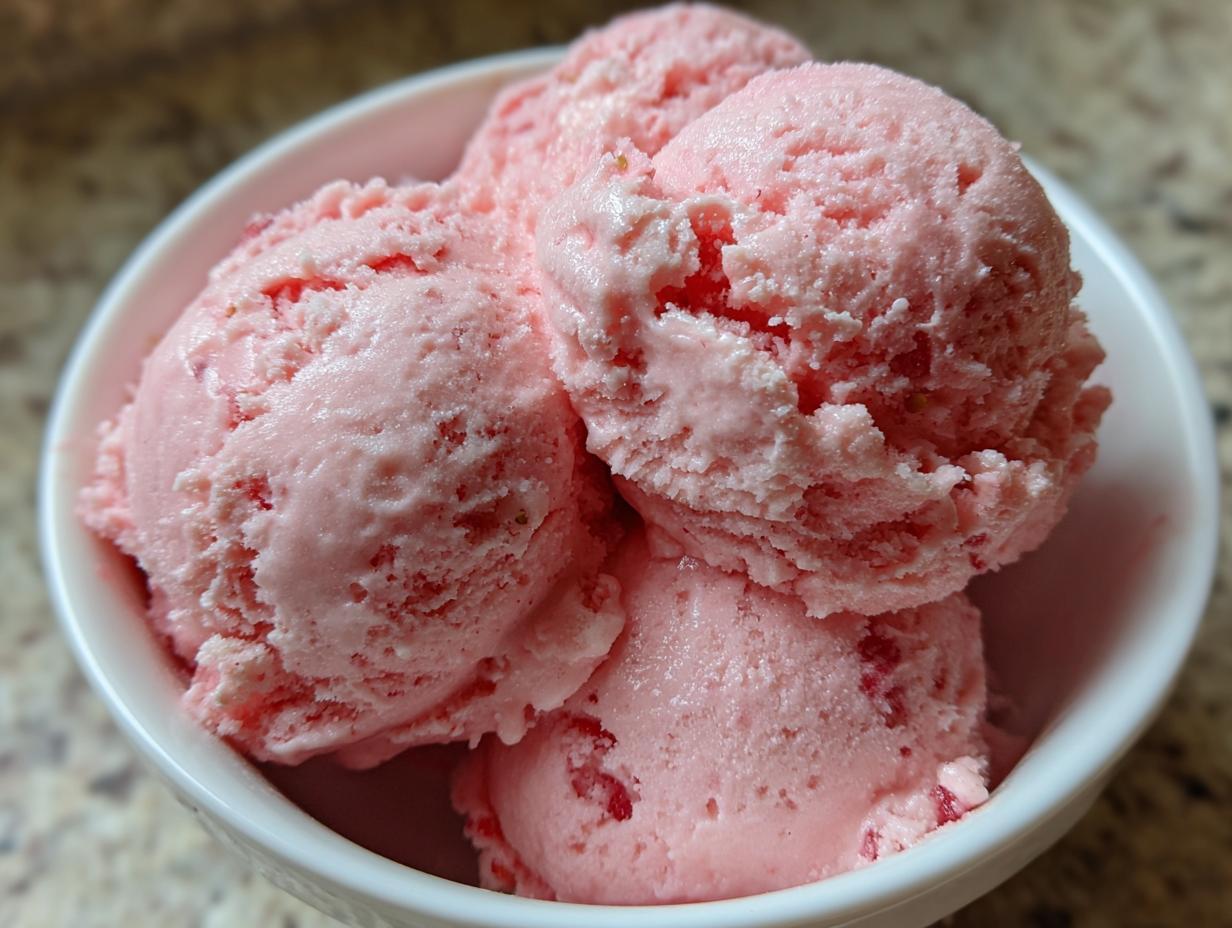 Strawberry Yogurt Dog Ice Cream: 2 Scoops of Pure Joy!
