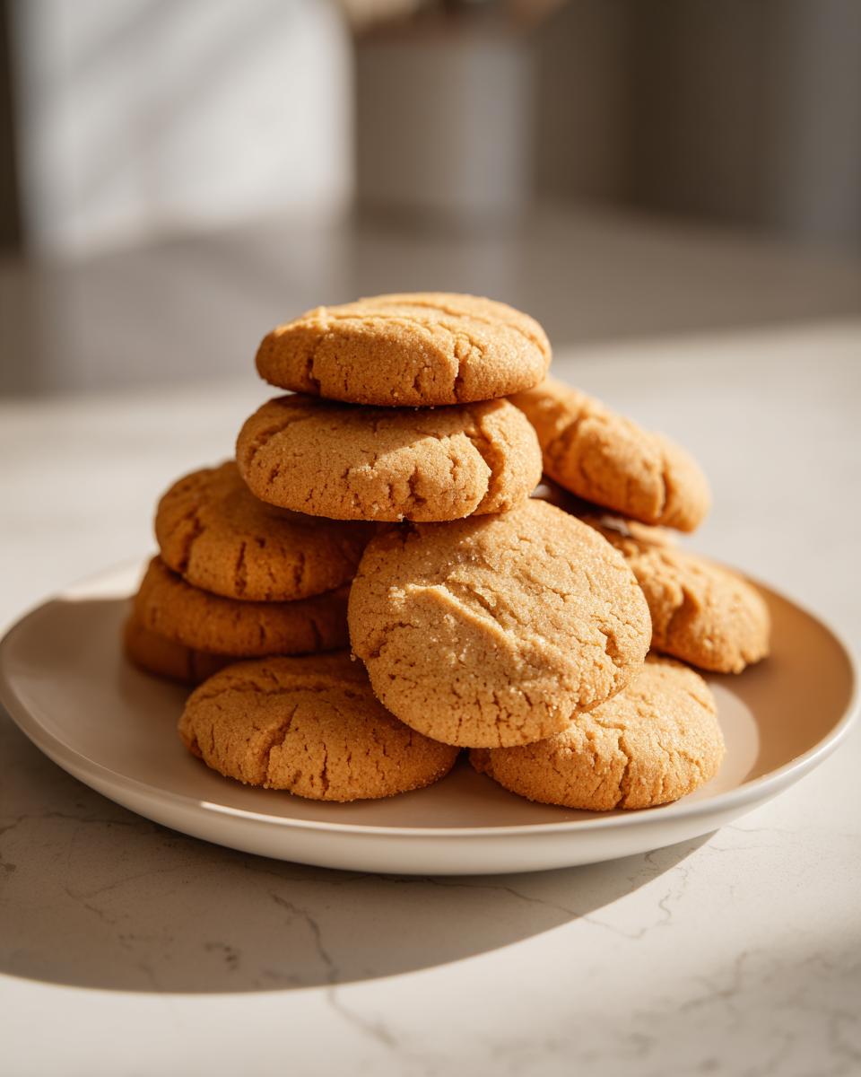 Stack of homemade Sweet Potato Carrot Dog Biscuits on a plate, ready for your pup.