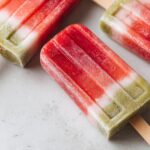 Close-up of colorful Watermelon Yogurt Pupsicles for Dogs, a refreshing treat.