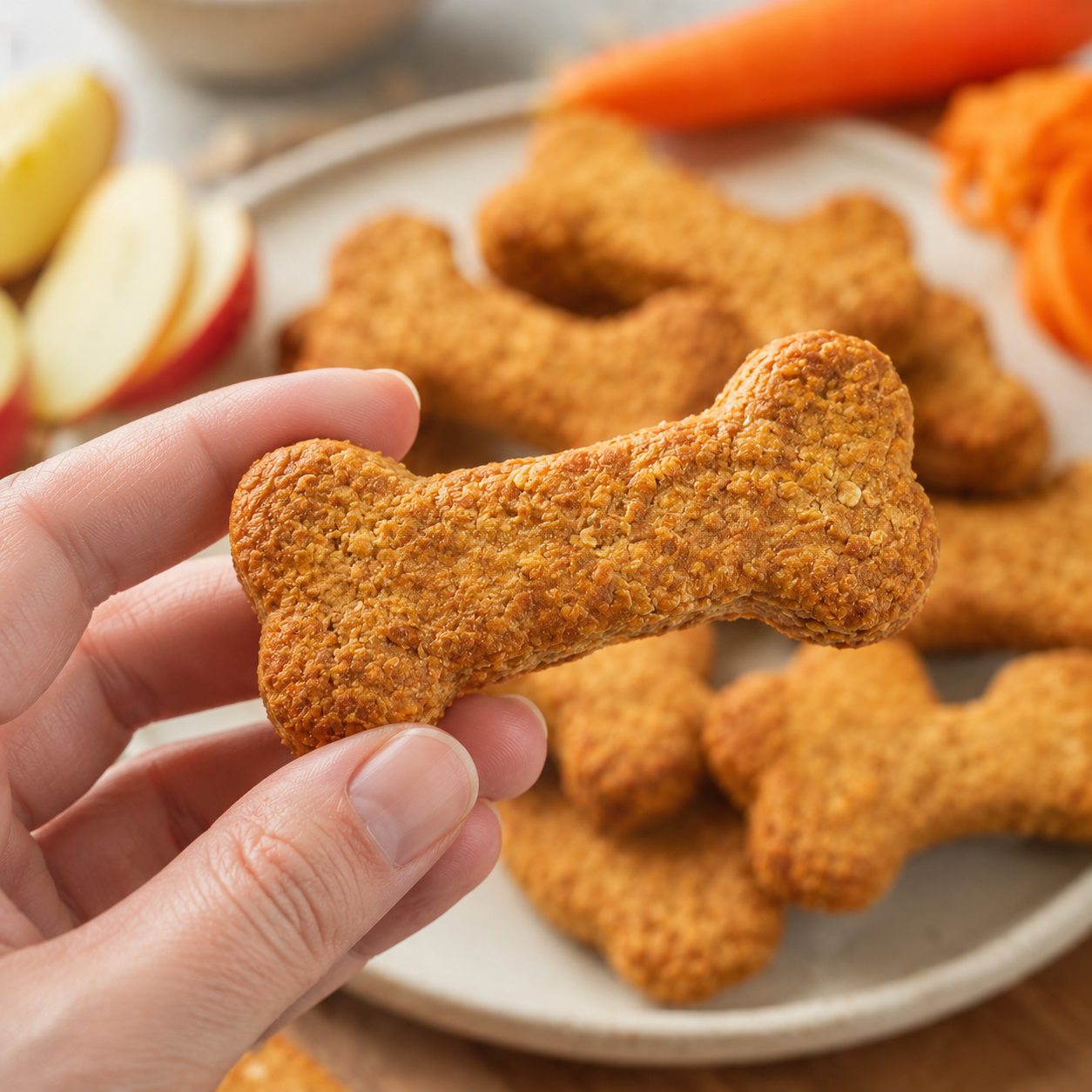 15-Minute Apple & Carrot Hard Bones for Dogs