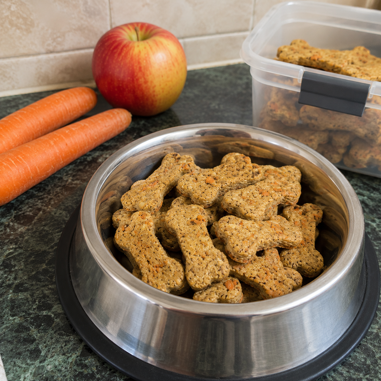 15-Minute Apple & Carrot Hard Bones for Dogs…